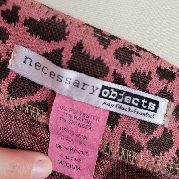 NECESSARY OBJECTS retro pin-up girl style dress in pink and black leopard print - Picture 2 of 12